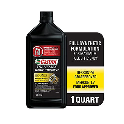 Castrol Transmax DEX/MERC Automatic Transmission Fluid, 1 Quart, Pack of 6