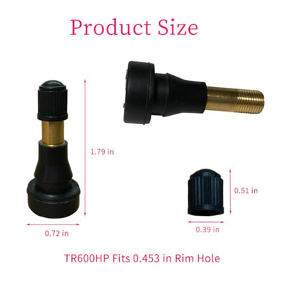 10Pcs TR600HP High Pressure Brass Valve Stems for Car Tires - size: TR600HP-10pcs