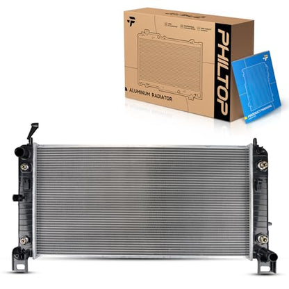 PHILTOP CU2370 Radiator With TOC and EOC 34"Core Compatible With Silverado/Sierra 1500/2500/3500/2500 HD/3500 HD, Avalanche, Suburban, Hummer, Escalade, Tahoe, Yukon - size: 99-13 Silverado 1500 5.3L/4.8L/4.3L/6.0L/6.2