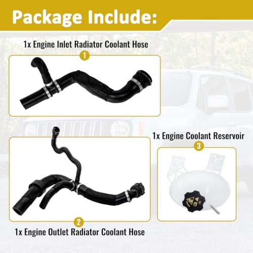 Lower Radiator Coolant Hose Kit Fit forJeep Renegade 2015-2021 2.4L