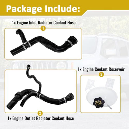 Lower Radiator Coolant Hose Kit Fit forJeep Renegade 2015-2021 2.4L