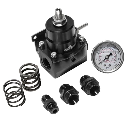 Fuel Pressure Regulator Kit - Includes 1 Fuel Pressure Regulator, 2 OR8-AN8 Fittings, 1 OR6-AN6 Fitting, 1 AN8 End Cap, and 2 Springs for Enhanced Performance