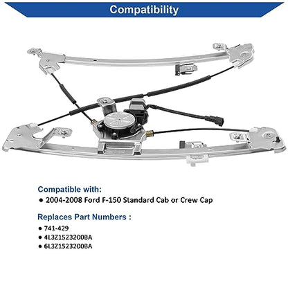 Obaee Window Regulator with Motor Front Right Passenger Side, OE 741-429 - size: Front Right Passenger Side