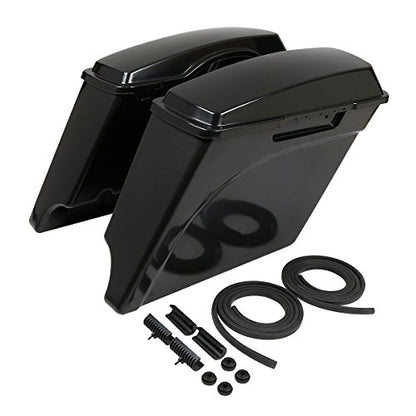 Green-L ABS 5" Stretched Saddlebag Fit for Harley Touring 1993-2013 - color: Unpainted black