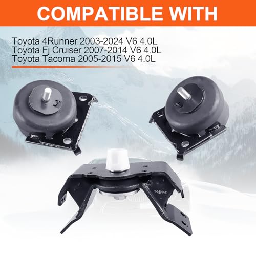 Engine Motor Mount Compatible with Toyota 4Runner 2003-2024 V6 4.0L,T-oyota Fj Cruiser 2007-2014 V6 4.0L,Toyota Tacoma 2005-2015 V6 4.0L,Replacement for A4260 A4260 A4263 - size: 4Runner 03-24