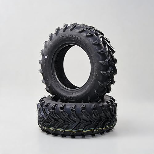 Set of 2 tires AT25X10-12 25X10X12 tires ATV/UTV Lawn-Mowers Off-Road Tires 6 PR, Tubeless, Replacement Off-Road Tire for Four Wheelers, Light Mud, Sand, Trail Use - size: QD137 25X10-12