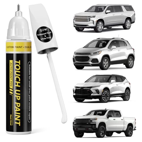 (Iridescent Pearl/White Frost (G1W) Car Touch Up Paint for GMC - color: Iridescent Pearl/White Frost (G1W) for 2025 Sierra/2024 Sierra/2023 Sierra/2025 Sierra EV/2025 YUKON & YUKON XL/2024 YUKON & YUKON XL/2026 HUMMER EV PICKUP/2025 HUMMER EV PICKUP/2024
