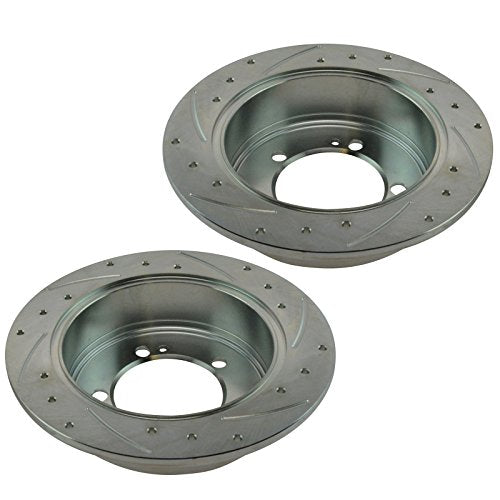 TRQ Performance Front & Rear Brake Rotors Set 4 Piece Premium G-Coated - style: BRA13980