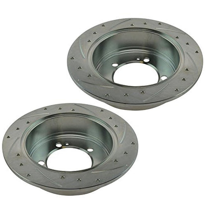 TRQ Performance Front & Rear Brake Rotors Set 4 Piece Premium G-Coated - style: BRA13980