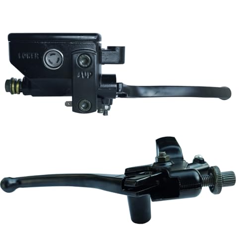 Left & Right Brake Master Cylinder Clutch Levers Compatible with Honda VT600 VT750 VF750 VT1100 VT1300 VTX1300 Part # 45510-MFR-305 53172-MR1-000 53178-MAH-000 Black - color: Black