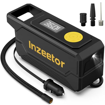 150 PSI Tire Inflator Portable Air Compressor with Digital Pressure, Black - color: Black