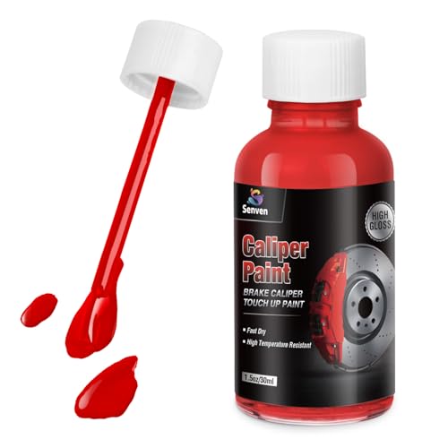 Red Caliper Paint Brake Caliper Touch Up Paint Red Gloss High Temperature Heat Resistant 1.5oz - color: Gloss Red