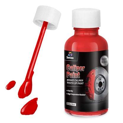Red Caliper Paint Brake Caliper Touch Up Paint Red Gloss High Temperature Heat Resistant 1.5oz - color: Gloss Red