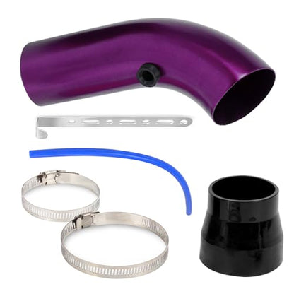 BARTOO 3 Inch Cold Air Intake Pipe Turbo Piping for Car Truck Purple - color: Z-Purple Pipe