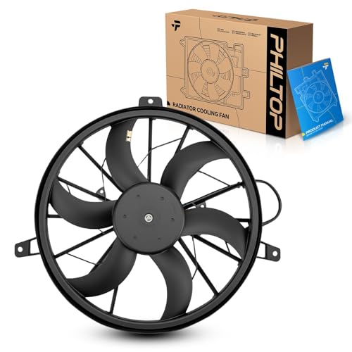 PHILTOP 620041 Radiator Cooling Fan Assembly for 2004 Grand Cherokee 4.0L - size: 2004 Grand Cherokee 4.0L(w/2 Speed Motor)