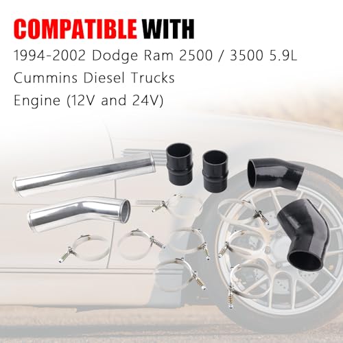 Intercooler Pipe Kit for Dodge Ram 2500 3500 5.9L Cummins - color: 1994-2002 Dodge Ram 5.9L