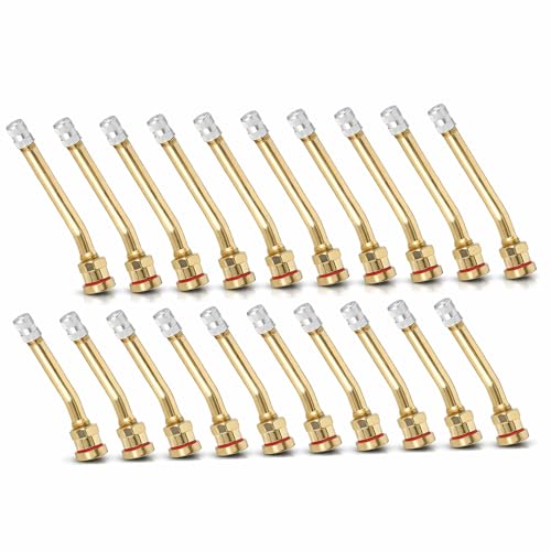 20pcs Tire Valve Stem, Tire Valve Stem Remover, Tire Valve Stem Tool Set, Copper Long Service Life Excellent Sealing Wide Compatibility Tire Valve Extension Adapter(V3-20-5) - size: V3-20-5