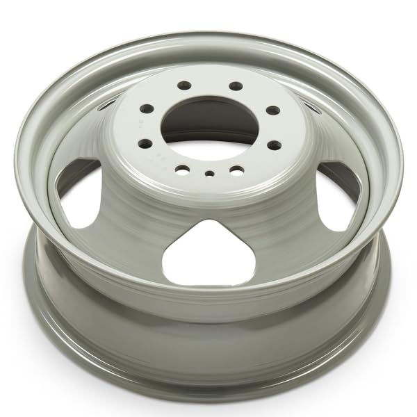 OEM Replacement 17x6.5 Steel Dually Wheel 8x165 Bolt Pattern Silver Finish Rim for 2008-2010 GMC Sierra 3500 – 09596938 Direct Bolt-On Fit - size: 17x6.5 in - Silver