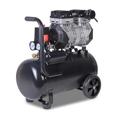 AAIN Ultra Quiet Air Compressor, 6.3 Gallon, Oil-Free, 1.5HP, 6 CFM, 116PSI