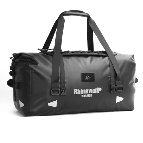 Rhinowalk Waterproof Motorcycle Saddle Bag 65L, MOLLE Rear Seat Tail Bag - size: 65L