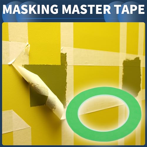 Masking Tape, 0.06 Inches x 32.8 Yards DIY Car Auto Paint Painters Tape Green, 1 Pc - color: Green, size: 0.06 Inches x 32.8 Yards