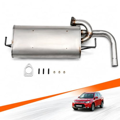 E36H Rear Exhaust Muffler for 11-19 Mitsubishi Outlander Sport 2.0L/2.4L - size: Mitsubishi Outlander 2011-2019