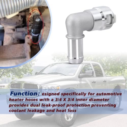 800-418HP Heater Hose Connector 3/4 x 3/4 Fits 2012-2018 Ford Focus,2013-2020 Fusion,2002-2005 Chevy Blazer,2002-2006 Trailblazer,2011-2020 Dodge Grand Caravan, 2007-2009 Ram 2500/3500/4500/5550 - size: 800-418