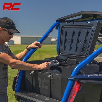 Rough Country Rear Cargo Box for Honda Talon 1000 X/R/X4/XS/RS - 60 Gallon Capacity, Waterproof, UV & Scratch Resistant