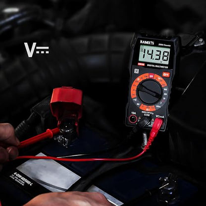 KAIWEETS Digital Multimeter Voltmeter with Case for Car Batterry Test DIY - size: KM100