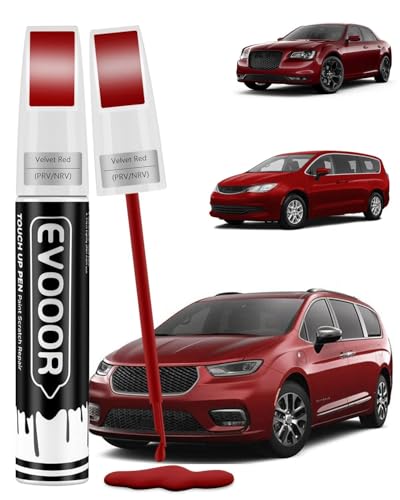 Velvet Red(PRV/NRV) Touch Up Paint Compatible with Chrysler Exact Match 2 in 1 Touch up Paint for Chips and Nicks Repair with 2pcs Disposable Micro Applicators - color: Velvet Red(PRV/NRV)