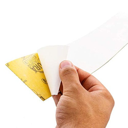 Dura-Gold 1000 Grit Gold Pre-Cut PSA Longboard Sandpaper Sheets, Box of 20 - size: 1000-Grit