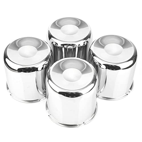 RTRHINOTUNING 4.88 in Trailer Wheel Center Caps Push Through Center Caps for Truck RV Rims 4.88" Center Bore Closed-End Hub Caps - color: Chrome, size: 4.88" Center Hole, 4.76" Height