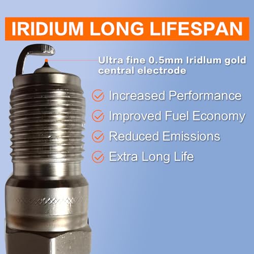 V7443 Laser Iridium Spark Plugs - Automotive Replacement Spark Plugs,OE Replace SP432,8 Pack