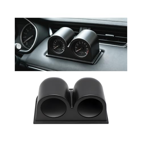 Dual Hole Gauge Car Dashboard Pod, 2" 52mm Two Hole Vehicle Dash Gauge Pillar Bracket Holder, Automotive Dashboard Meter Mount Bracket, Universal for SUV Automobile Truck - size: Dual