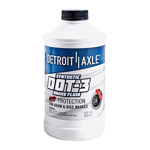 Detroit Axle - 12oz Synthetic Dot-3 Brake Fluid 355ml - size: 1pc 12oz Brake Fluid