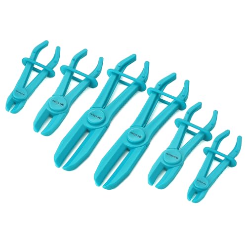 DURATECH 6-Piece Hose Clamp Pliers Set, Pinch Clamp Pliers, Blue - size: 6-Piece, style: Straight（Blue）