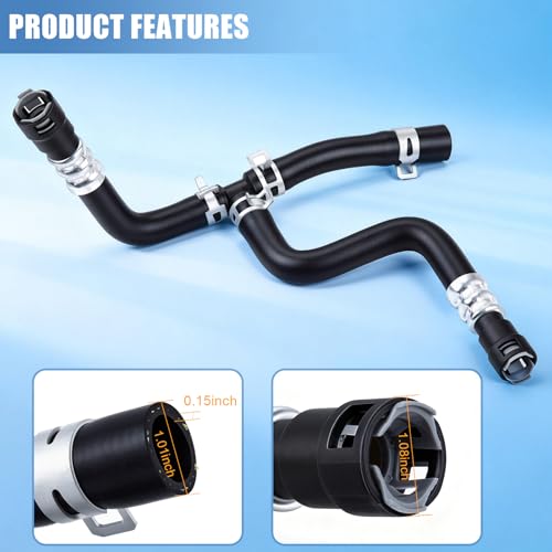 Sorello Engine Heater Hose Set Assembly Compatible with Buick Enclave, Inlet & Outlet Heater Hose Kit Compatible with Saturn Outlook 3.6L V6 - Replace 20765678、25862087、25862088、626-562