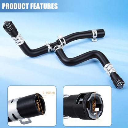 Sorello Engine Heater Hose Set Assembly Compatible with Buick Enclave, Inlet & Outlet Heater Hose Kit Compatible with Saturn Outlook 3.6L V6 - Replace 20765678、25862087、25862088、626-562