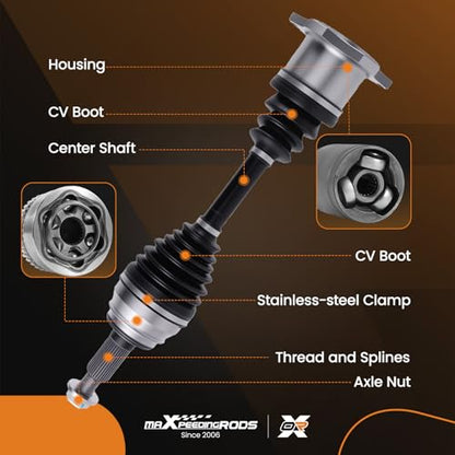 maXpeedingrods 2PCS Front Left and Right CV Axle Shaft Assembly for Chevy - size: Front Driver and Passenger Side