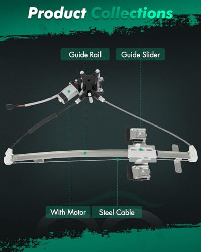 SCITOO Power Window Regulator and Motor fit for 2005 2006 2007 2008 2009 2010 for Dodge Dakota Rear Right Side 741-074 - size: 741-074 | Rear Right