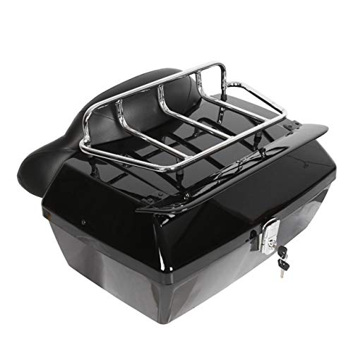 ECOTRIC 50L Motorcycle Trunk W/Taillight Universal - color: Black, size: Trunk w/ taillight 50L