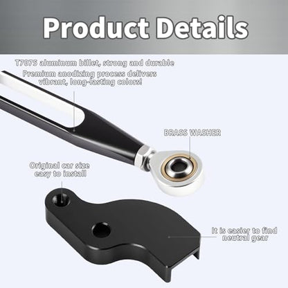 M8 Ez Shift +Shifter Linkage Kit for Harley '17-Late Touring FL and '18-Late Softail FX，Black - color: Black, style: 2pc for M8
