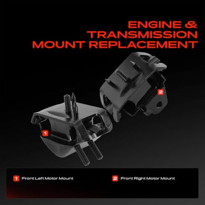 A-Premium Set of 2 Front Left and Right Engine Motor Mount Kit