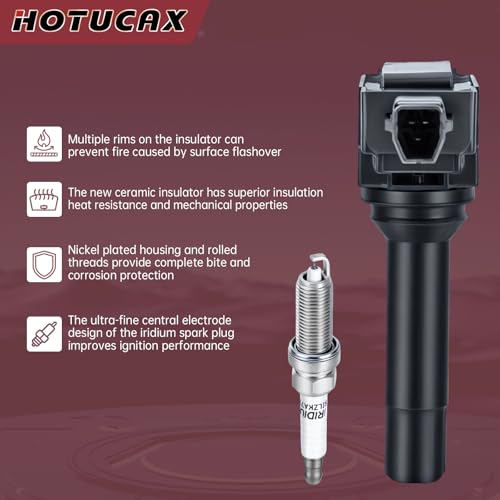 UF747 Ignition Coils & Spark Plugs Tune Up Kit, 4 Pack - size: UF747 & Spark Plugs