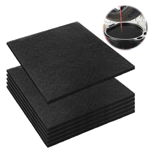 6 Pcs 22'' Oil Drain Splash Pad,No Splatter Pad,Square Oil Change Mat
