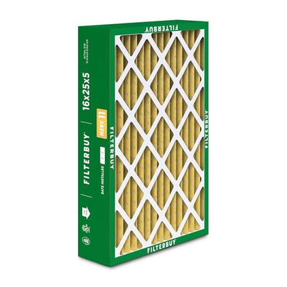 Filterbuy 16x25x5 Air Filter MERV 11 Pet & Allergy Defense (4-Pack) - style: 16x25x5 (Actual: 15.75 x 24.75 x 4.38)
