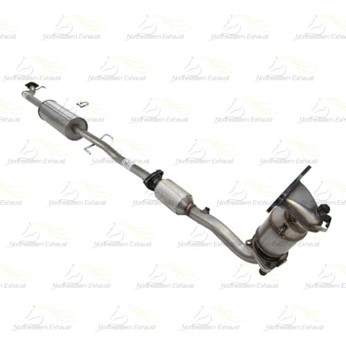 Exhaust Front & Rear Catalytic & Resonator Pipe Kit Compatible with Honda CR-V 2010-2011 2.4L | EPA-Approved | Stainless Steel | Northeastern Exhaust | Includes Gasket, Clamp, Hangers & Bolt Kit