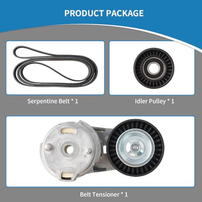 39269 Engine Belt Tensioner Serpentine Belt Drive Idler Pulley Kit - size: 90K-39269