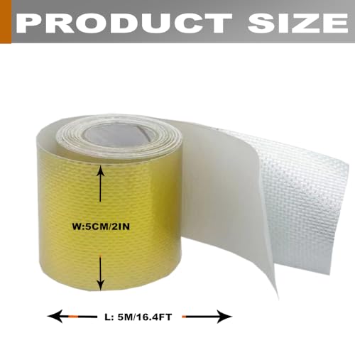2 Rolls High-Temp Heat Shield Tape Reflective Adhesive Backed Roll Thermal Barrier Foil Tape Self-Adhesive Heat Resistant Tape Cool Tapes for Hose and Auto (Gold, 2 Inch x 16 ft) - color: Gold, size: 2 Inch x 16 ft