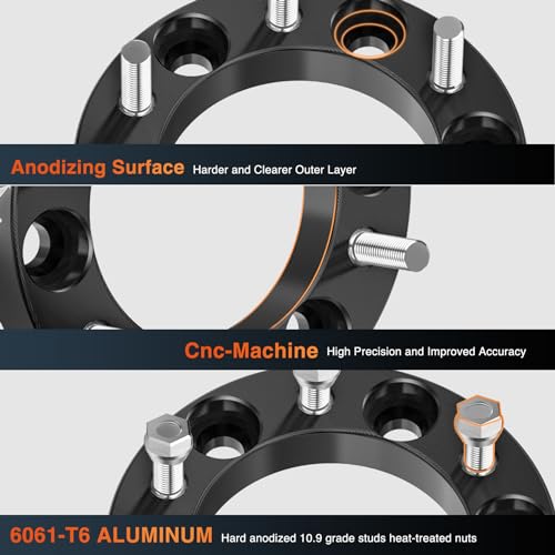 Nilight 6x5.5 Wheel Spacers for Chevy Silverado GMC Sierra 1500 1999-2021 - size: 1999-2021 Chevy Silverado-2inch